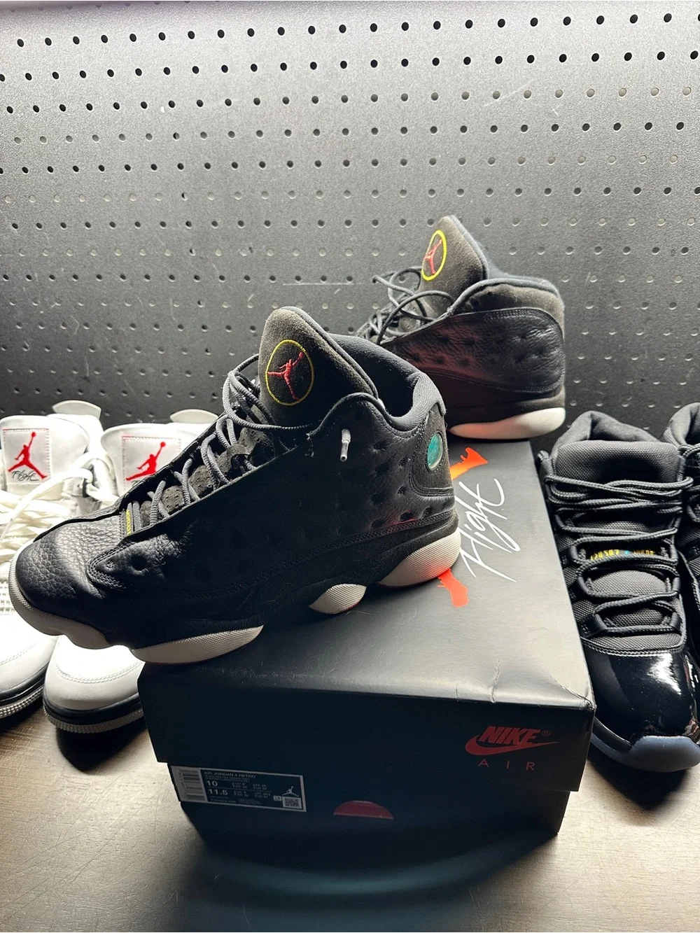 Air Jordan 13 men’s Black Leather Basketball Shoes